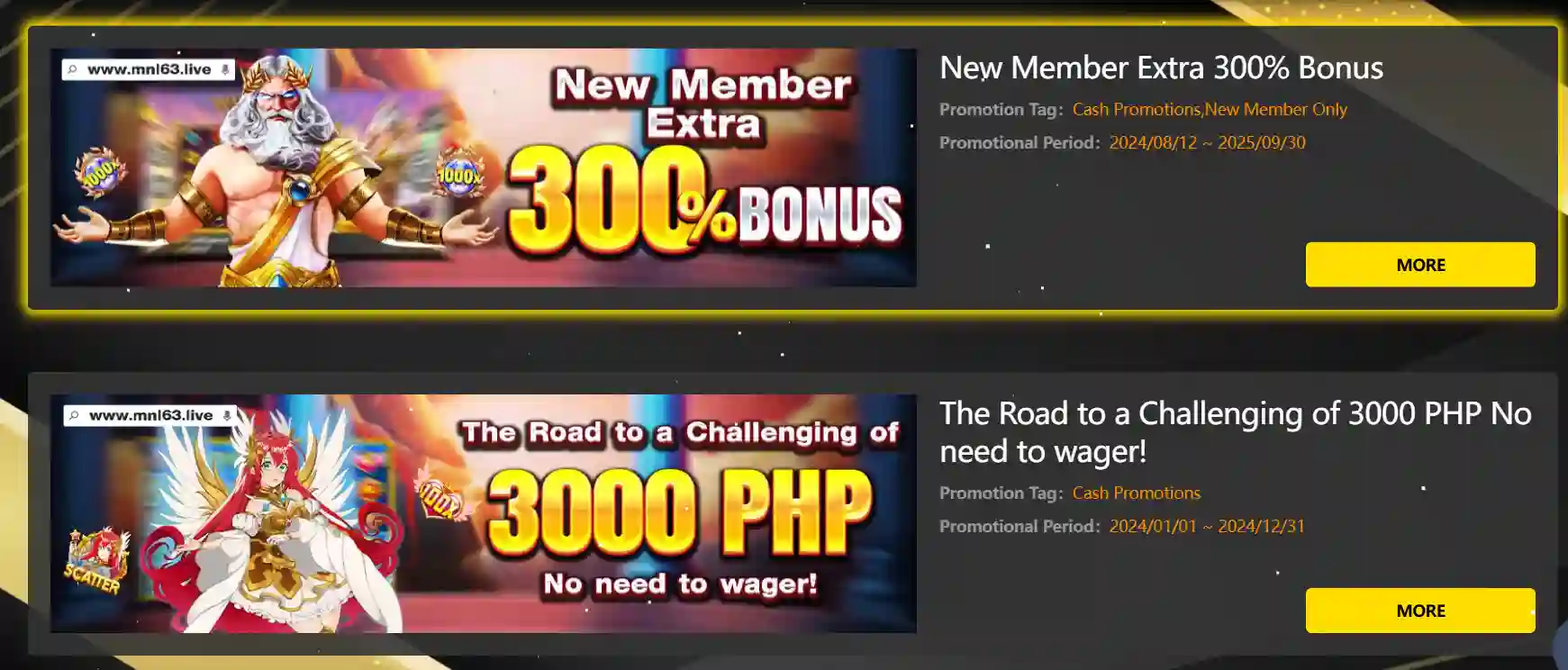 MNL63 Welcome Bonus